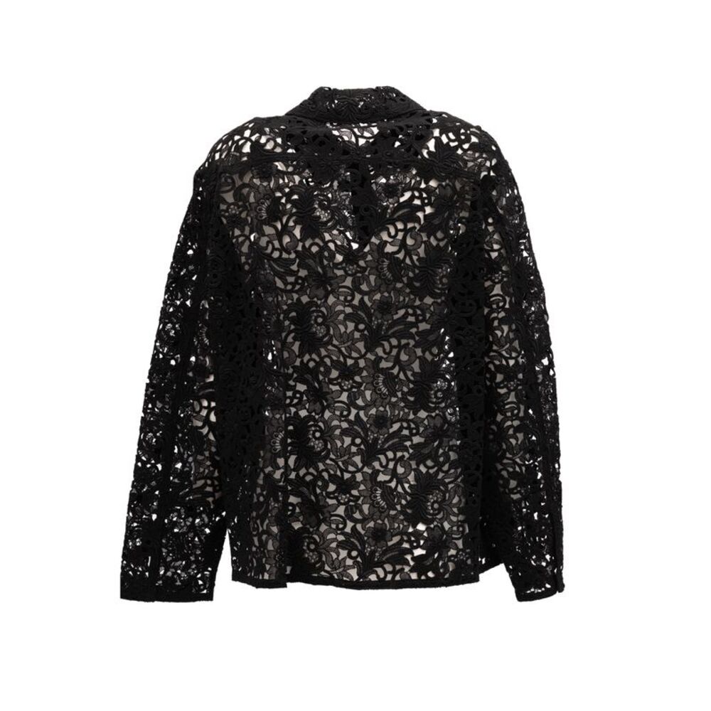 Valentino Garavani Black Floral Lace Women's Shirt